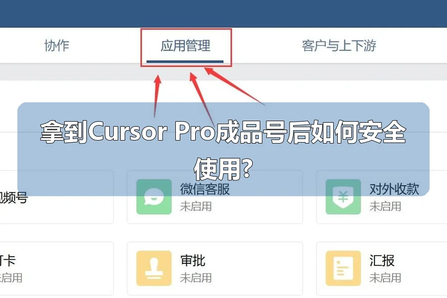 拿到Cursor Pro成品号后如何安全使用?